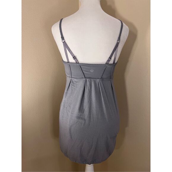 Lululemon Gray Heathered Fossil / Fossil Debut Athletic Tank Top Size 6 - Picture 2 of 7